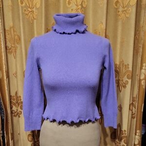 Y2K Express Design Studio Cashmere Cropped Turtleneck Custom